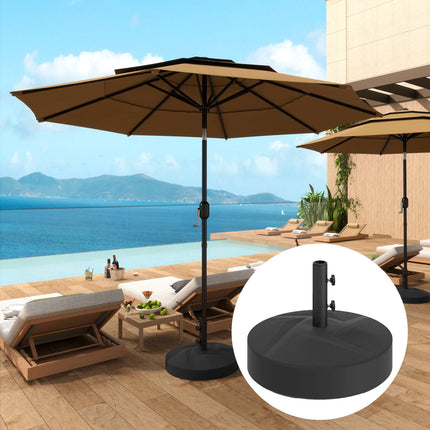 Base de parasol lestable, 30 kg, noire, PEHD, 36/38/48 mm