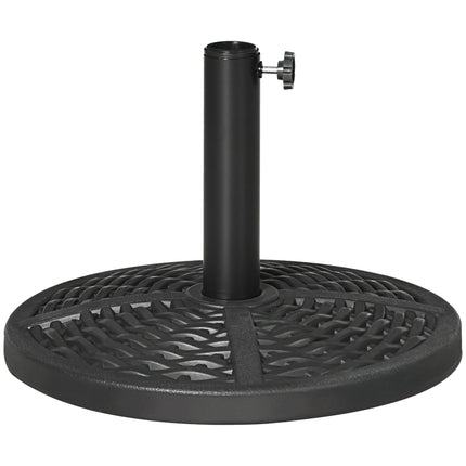 Base de parasol remplissable, style rotin, compatible avec les mâts de 38 à 48 mm