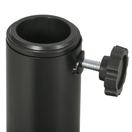 Base de parasol remplissable, style rotin, compatible avec les mâts de 38 à 48 mm