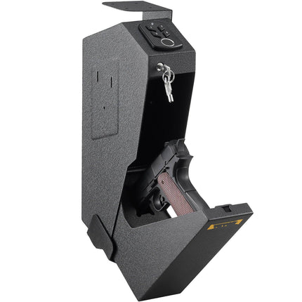 Fingerprint Handgun Safe, Steel, Keypad and Key Access