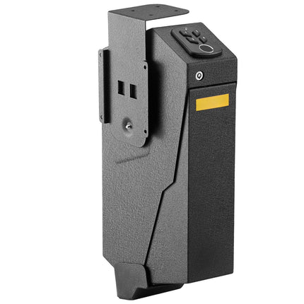 Fingerprint Handgun Safe, Steel, Keypad and Key Access