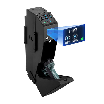 Fingerprint Handgun Safe With LCD, Keypad, Key, LED