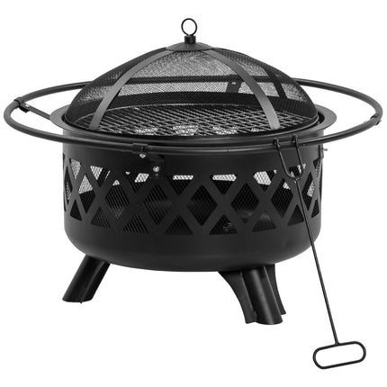 2-in-1 Fire Pit & Grill with spark guard Ø82 Cm