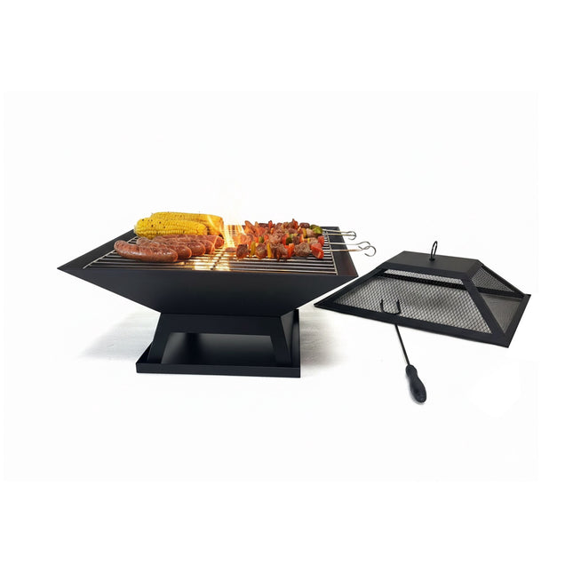 Brasero avec pare-étincelles et grille