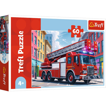Puzzle Camion de pompiers, 60 pièces, amusant pour les enfants