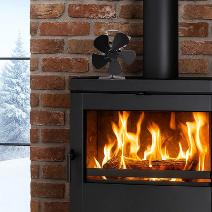 Ventilateur de cheminée à 5 pales alimenté par la chaleur