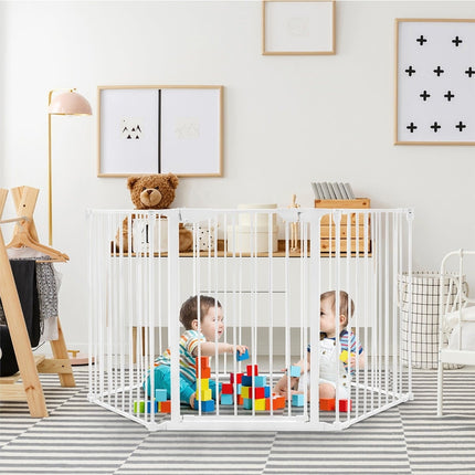 Grille de sécurité pour cheminée avec porte et fixation murale, en fer blanc