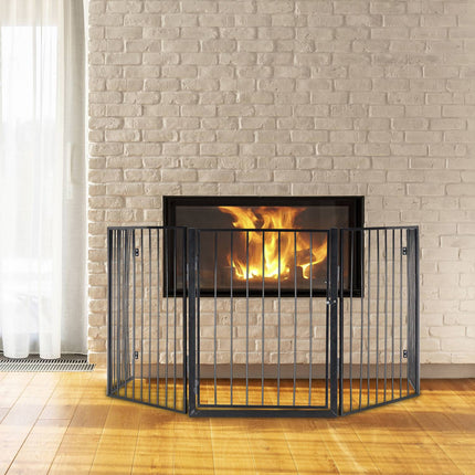 Pare-feu de cheminée avec porte