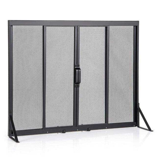 Pare-feu avec portes coulissantes, 89 x 72 cm, maille métallique