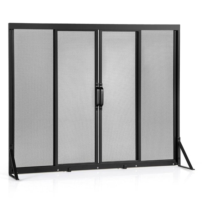 Pare-feu avec portes coulissantes, 96 x 79 cm, maille métallique