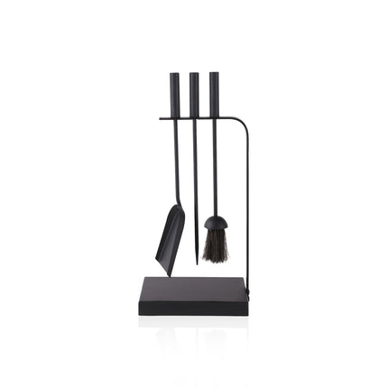 Ensemble d'accessoires pour cheminée - 4 pièces en métal