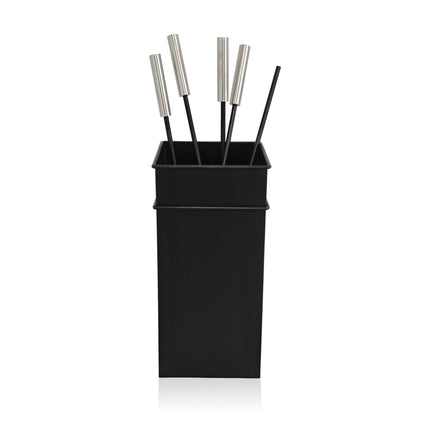 Ensemble d'outils pour cheminée, accessoires en fer de 5 pièces