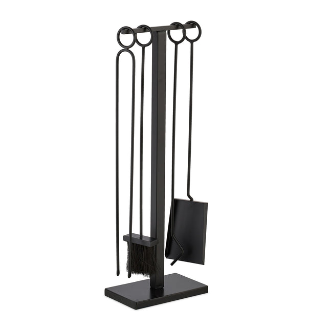 Kaminbesteck, schwarzes Metall – modernes Design