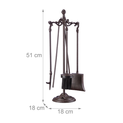 Ensemble de cheminée 5 pièces en fonte