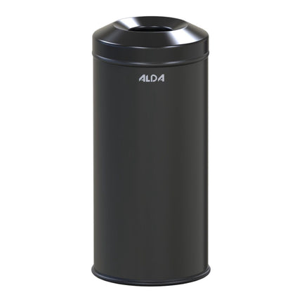 Poubelle ignifugée, 12 L, noire, auto-extinguible