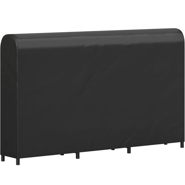 Kaminholzregal, Metall, 199x30x121 cm, 300kg Traglast