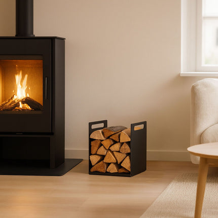 Kaminholzregal – Stabiler Eisenholzhalter für den Kamin