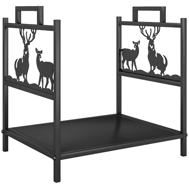 Kaminholzregal für den Innenbereich, Metall, 42,5x33,5x43 cm