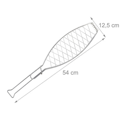 Fischgrillzangen-Set, Edelstahl, 3-teilig