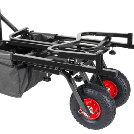 Angler-Trolley mit Tasche – Metallgestell, Luftbereifung