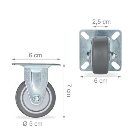 Roues fixes, lot de 4