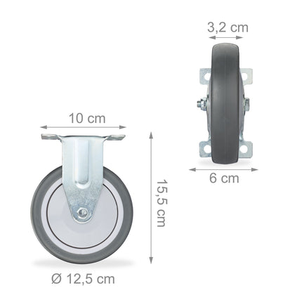 Roues fixes, lot de 4