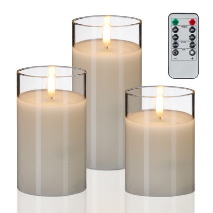 Flammenlose LED-Kerzen im Set mit Fernbedienung