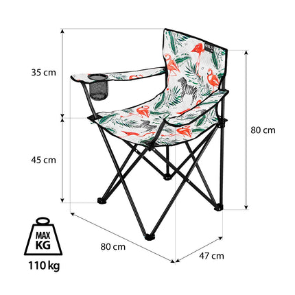 Chaise de camping Flamingo, légère et pliable