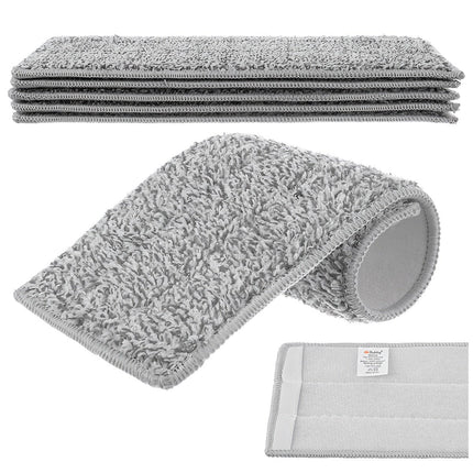 Housses plates pour balai-serpillère 33 x 12 cm, lot de 5, fermeture velcro, absorbantes