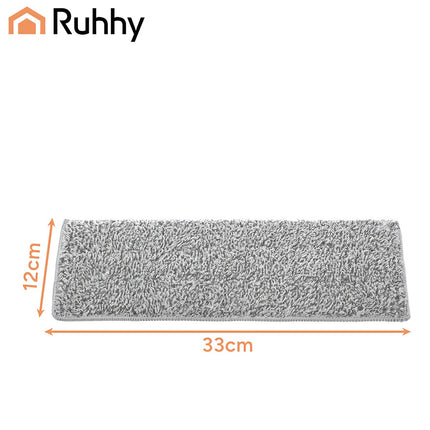 Housses plates pour balai-serpillère 33 x 12 cm, lot de 5, fermeture velcro, absorbantes