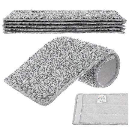 Housses plates pour balai-serpillère 33 x 12 cm, lot de 5, fermeture velcro, absorbantes