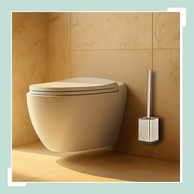 Flache WC-Bürste mit Wandhalterung