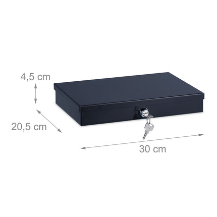 Coffret à monnaie plat avec 2 clés