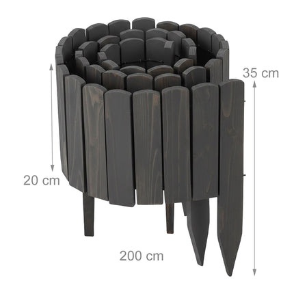 Flexible Beetumrandung aus Holz – Fichte, Drahtrücken