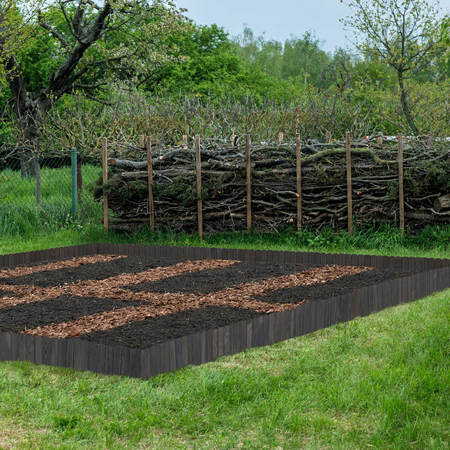 Flexible Beetumrandung aus Holz – Fichte, Drahtrücken