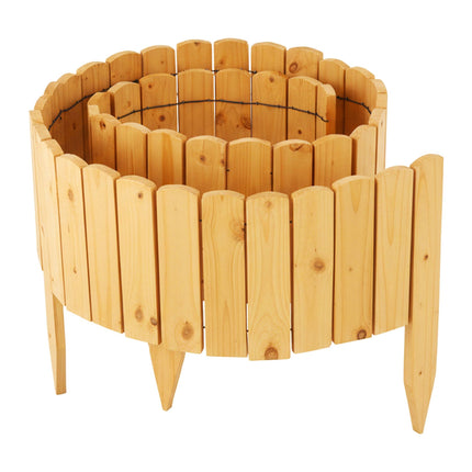 Bordure de jardin en bois flexible - Résistante aux intempéries, facile à installer