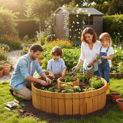 Bordure de jardin en bois flexible - Résistante aux intempéries, facile à installer
