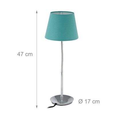 Flexible Tischleuchte mit Stoffschirm