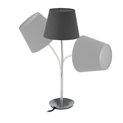 Flexible Tischleuchte mit Stoffschirm