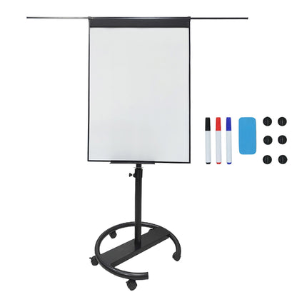 Tableau blanc magnétique à feuilles mobiles, 100 x 70 cm, avec support mobile