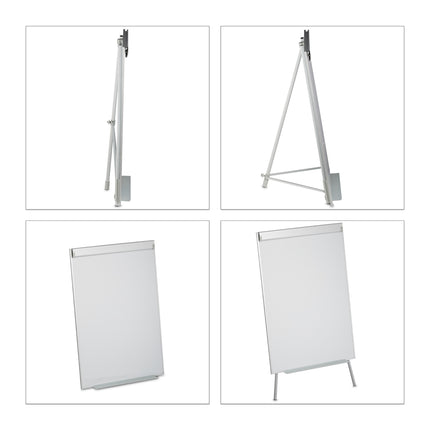 Tableau blanc à feuilles mobiles avec support papier et surface magnétique