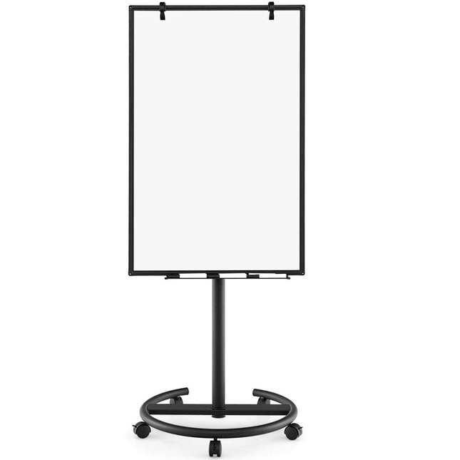 Support pour paperboard sur roulettes avec aimants et marqueurs, tableau blanc, réglable en hauteur jusqu'à 192 cm
