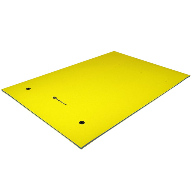 Tapis d'eau flottant - 270 x 180 x 3,5 cm, jaune/bleu