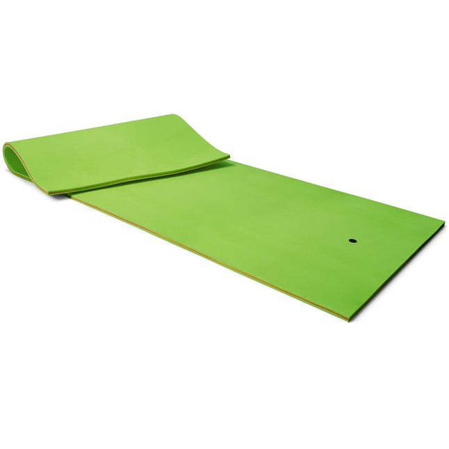 Tapis d'eau flottant en mousse XPE pour plaisir aquatique, 355 x 183 x 3,5 cm, vert