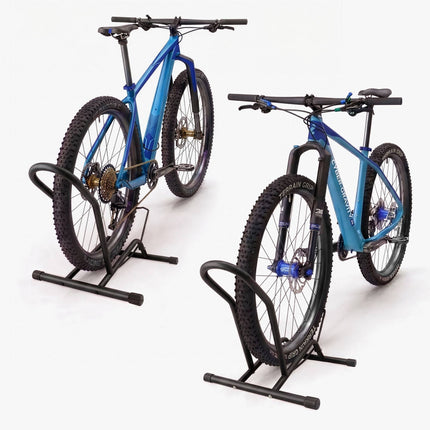 Floor Bicycle Stand for E-Bikes, 16-29 Inch Wheels – Front or Rear Wheel, Black