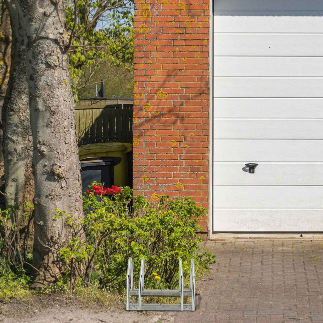 Porte-vélos au sol pour 2 vélos, acier galvanisé
