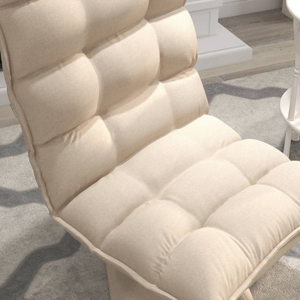 Verstellbarer Bodenstuhl, gepolstertes Sofa, beige