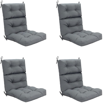 Bodenstuhl-Kissen-Set, 4 Stück, verstellbare Rückenlehne, Grau