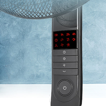Standventilator mit 3 Geschwindigkeiten und Fernbedienung, Schwarz