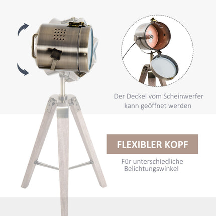 Stehlampe, Edelstahl, E14, 33x33x65cm